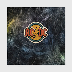 Холст квадратный ACDC логотип олдскул, цвет: 3D-принт — фото 2