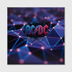 Холст квадратный ACDC лого в градиенте, цвет: 3D-принт — фото 2