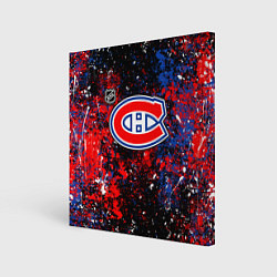 Холст квадратный Montreal Canadiens NHL black, цвет: 3D-принт