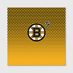 Холст квадратный Бостон Брюинз - паттерн треугольников, цвет: 3D-принт — фото 2