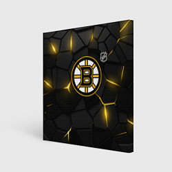 Холст квадратный Бостон Брюинз - плиты с подсветкой, цвет: 3D-принт