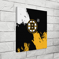 Холст квадратный Бостон Брюинз - разлитая краска, цвет: 3D-принт — фото 2