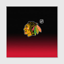 Холст квадратный Чикаго Блэкхокс - градиент, цвет: 3D-принт — фото 2