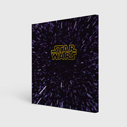 Картина квадратная Звёздные войны гиперпрыжок глитч