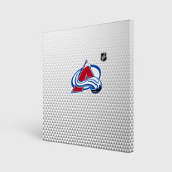 Холст квадратный Колорадо Эвеланш - белый геометрический градиент, цвет: 3D-принт