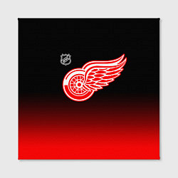 Холст квадратный Детройт Ред Уингз - градиент, цвет: 3D-принт — фото 2