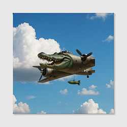 Холст квадратный Бомбардиро крокодило, цвет: 3D-принт — фото 2