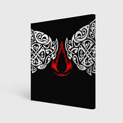 Картина квадратная Силуэт ворона - Aссасинс Крид