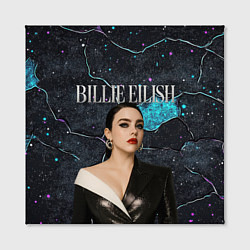 Холст квадратный Билли Айлиш в деловом костюме, цвет: 3D-принт — фото 2