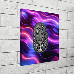 Холст квадратный Портрет Билли Айлиш из линий, цвет: 3D-принт — фото 2