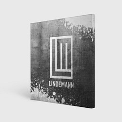 Холст квадратный Lindemann - grey gradient, цвет: 3D-принт