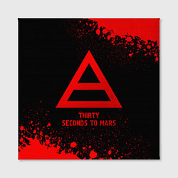 Холст квадратный Thirty Seconds to Mars - red gradient, цвет: 3D-принт — фото 2