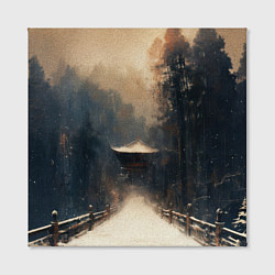 Холст квадратный Дорога к Японскому храму, цвет: 3D-принт — фото 2