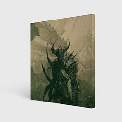 Холст квадратный Драконий всадник, цвет: 3D-принт