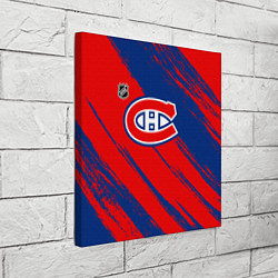 Холст квадратный Монреаль Канадиенс - брызги, цвет: 3D-принт — фото 2