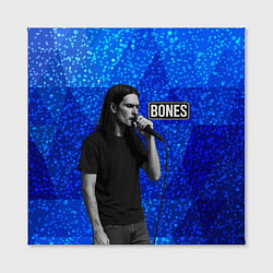 Холст квадратный Bones стоит с микрофоном, цвет: 3D-принт — фото 2