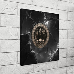 Холст квадратный Bones с лисой - готика, цвет: 3D-принт — фото 2