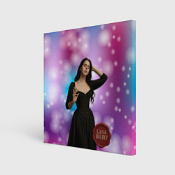 Холст квадратный Lana Del Rey закрыла глаза, цвет: 3D-принт
