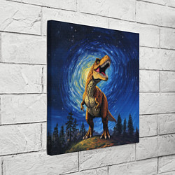 Холст квадратный Тираннозавр Рекс - звездная ночь, цвет: 3D-принт — фото 2