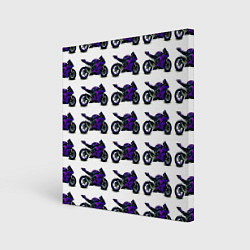 Картина квадратная Motorcycle purple gloss