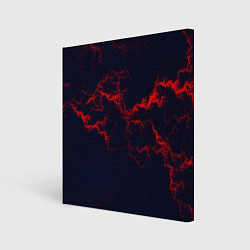 Картина квадратная Lightning red glow
