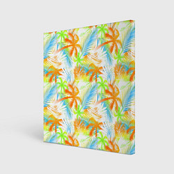 Картина квадратная Palm orange white