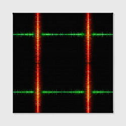 Холст квадратный Color green orange lines, цвет: 3D-принт — фото 2