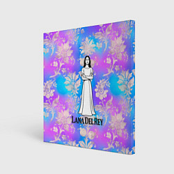 Холст квадратный Lana Del Rey нарисованная черными линиями, цвет: 3D-принт
