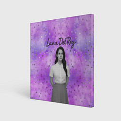 Холст квадратный Lana Del Rey в черно-белом, цвет: 3D-принт