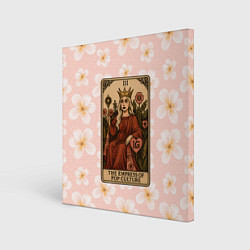Холст квадратный Леди Гага в виде карты Таро, цвет: 3D-принт