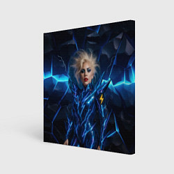 Холст квадратный Леди Гага женщина молния, цвет: 3D-принт