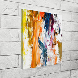 Холст квадратный Разноцветные мазки кисти на палитре художника, цвет: 3D-принт — фото 2