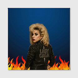 Холст квадратный Леди Гага байкер, цвет: 3D-принт — фото 2