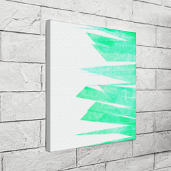 Холст квадратный Color white light blue strip, цвет: 3D-принт — фото 2