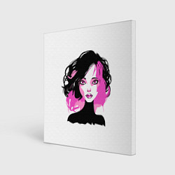 Холст квадратный Розовая девочка, цвет: 3D-принт