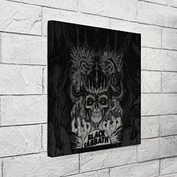 Холст квадратный Black Sabbath death skull, цвет: 3D-принт — фото 2