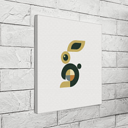 Холст квадратный Черный кролик в стиле модерн, цвет: 3D-принт — фото 2