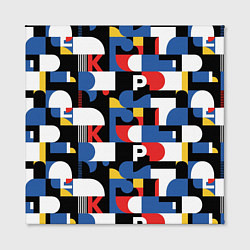 Холст квадратный Геометрия букв, цвет: 3D-принт — фото 2