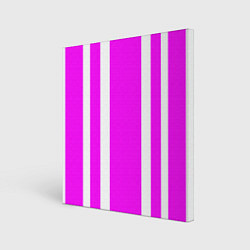 Картина квадратная Color white pink stripes