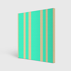 Картина квадратная Color blue beige stripes