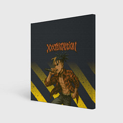 Картина квадратная XXXTentacion с микрофоном в аниме стиле