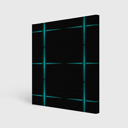 Картина квадратная Color black blue stripes