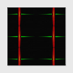 Холст квадратный Color black green orange stripes, цвет: 3D-принт — фото 2