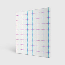 Холст квадратный Color white blue stripes, цвет: 3D-принт