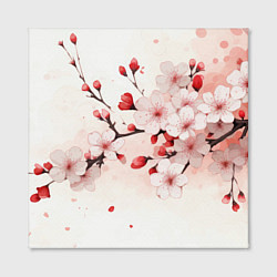 Холст квадратный Японская сакура, цвет: 3D-принт — фото 2