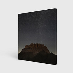 Холст квадратный Массив Метеген под звездами, цвет: 3D-принт