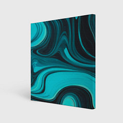 Картина квадратная Мраморный малахитовый узор из изумрудных разводов