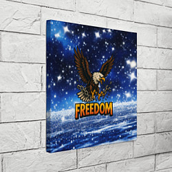 Холст квадратный Freedom - орел разрывает цепи, цвет: 3D-принт — фото 2