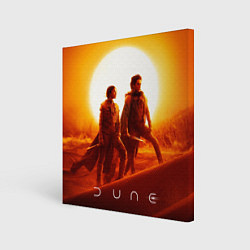 Холст квадратный Пол Атрейдес и Чани Dune part two, цвет: 3D-принт