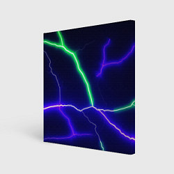 Холст квадратный Multicolored lightning, цвет: 3D-принт